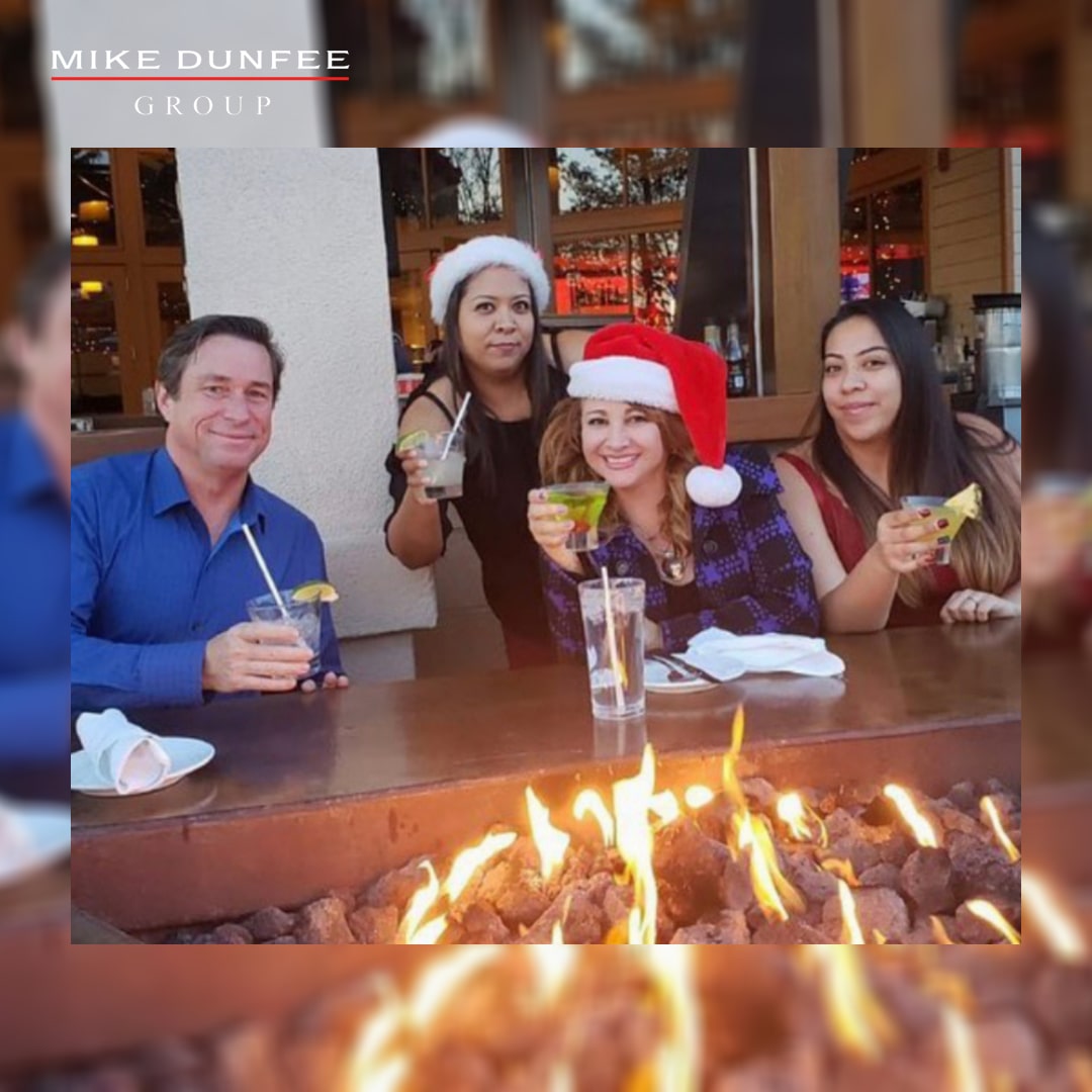 07-Mike Dunfee Group celebrating Christmas